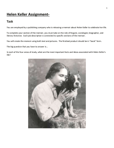 Helen Keller Assignment