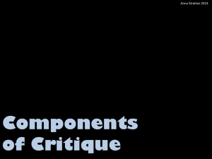 Critique Components