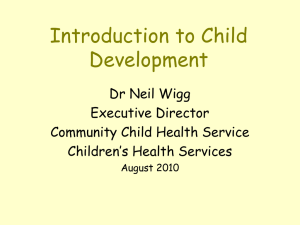 Introduction to Child Development - UQMBBS-2013