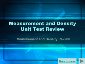 Measurement and Density Review Jeopardy