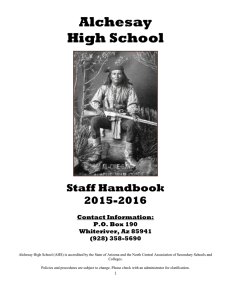 Staff Handbook - Whiteriver Unified School District