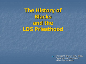Blacks and the LDS Priesthood