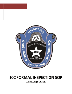 JCC Formal Inspection SOP - RMS JCC Where we're creating a