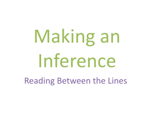Making an Inference - Bentworth School District