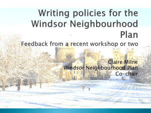 How to write policies for your Neighbourhood Plan