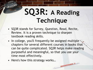 SQ3R: A Reading Technique - Oakton Community College