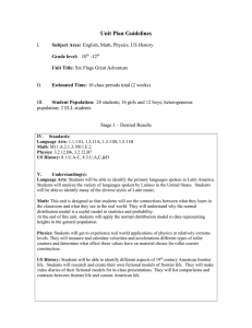 Six Flags Unit Plan (English, Math, Physics, & US History)