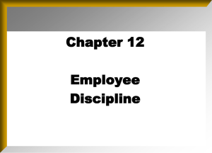 Chp12- Employee Discipline