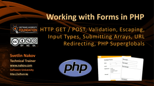 Working with Forms in PHP