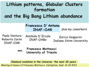 Lithium patterns, Globular Clusters formation and the - INAF-OABO