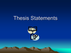 Thesis Statements