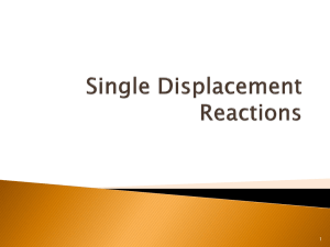 Single Displacement Reactions (Snyder October 2012)