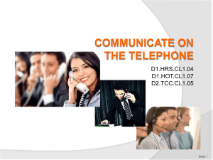 PPT Communicate on the telephone 290812