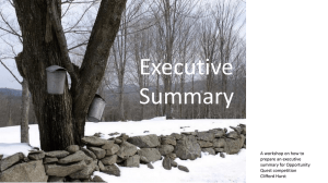 Executive Summary - Westminster College