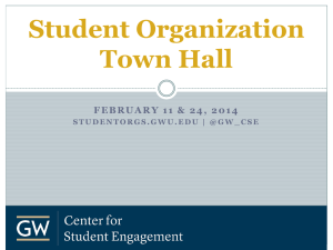 Student Organization Town Hall - Center for Student Engagement
