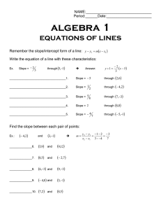 Point/Slope Form (Word