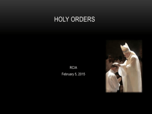 RCIA Sacrament of Holy Orders 2-5