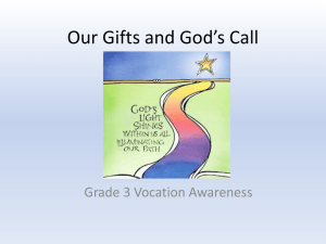 Our Gifts and God's Call