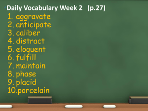 Daily Vocabulary Week 2