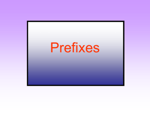 Introduce Prefixes