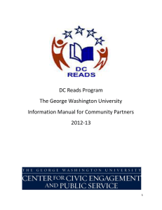 DC Reads Program The George Washington University Information