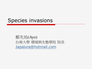 Chap. 9 Species invasions