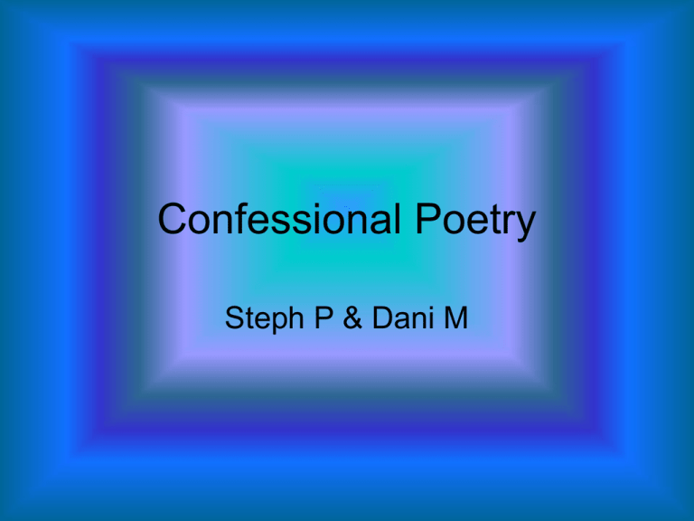 an essay on confessional poetry