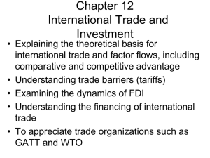 Chapter 11 International Trade and Investment