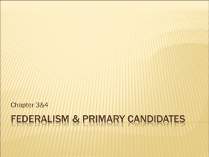 Federalism & Primary Candidates