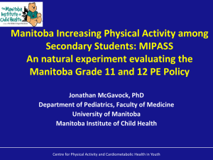 Manitoba PE policy - Ever Active Schools