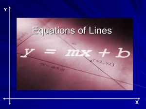 Ch 3-4 Equations of Lines