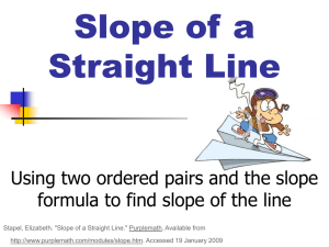 Slope of a Straight Line