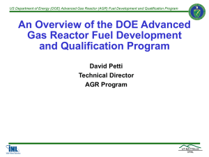 An Overview of the DOE Advanced Gas Reactor Fuel