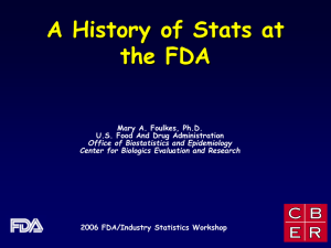 History of Stats at the FDA - American Statistical Association