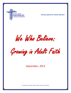 We Who Believe: Growing in Adult Faith
