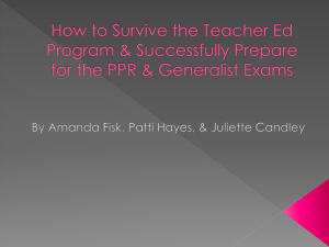 How to Survive the Teacher Ed Program & Successfully Prepare for