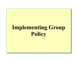 Implementing Group Policy