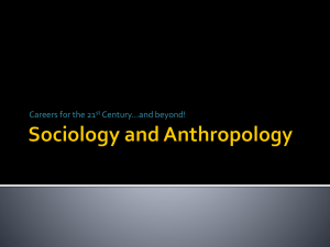 Sociology and Anthropology