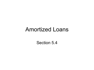 Amortized Loans