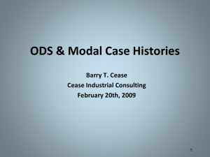 ODS & Modal Case Histories - Vibration