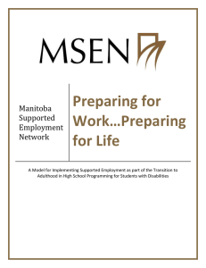 Manitoba Supported Employment Network