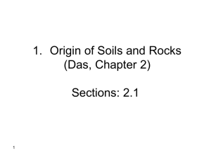 1.- Origin of Soils