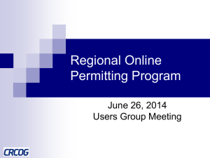 ViewPermit Online User's Group Meeting