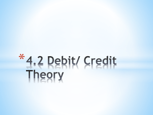 4.2 Debit/ Credit Theory