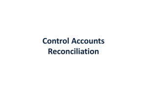 Control Accounts Reconciliation