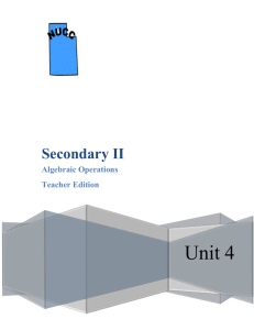 Secondary II - Northern Utah Curriculum Consortium