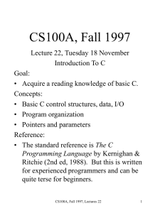 CS100A, Fall 1997
