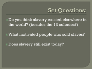 Origins of Slavery PowerPoint