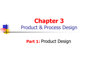 Ch3 Product and Process Design
