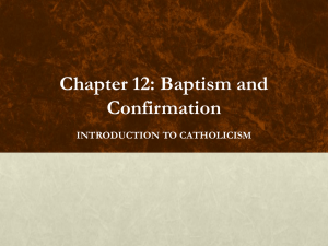 Chapter 12: Baptism and Confirmation